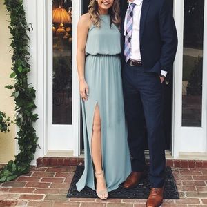 heather halter dress silver sage crisp